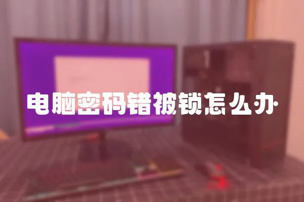 電腦密碼錯被鎖怎么辦