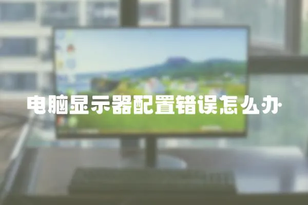 電腦顯示器配置錯誤怎么辦