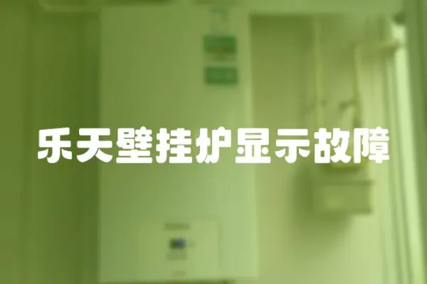 樂天壁掛爐顯示故障