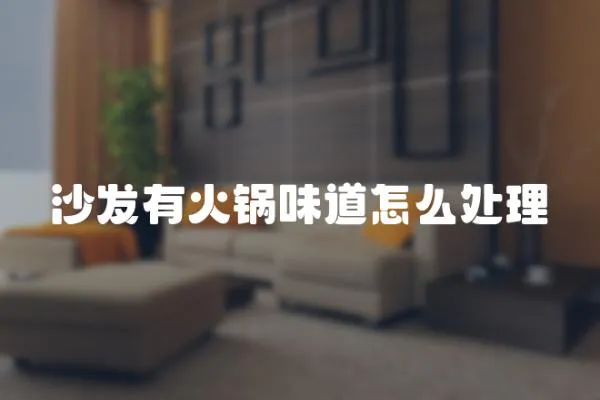 沙發有火鍋味道怎么處理