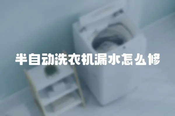 半自動洗衣機漏水怎么修