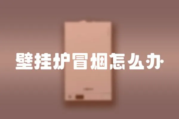 壁掛爐冒煙怎么辦