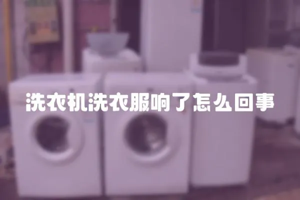 洗衣机洗衣服响了怎么回事