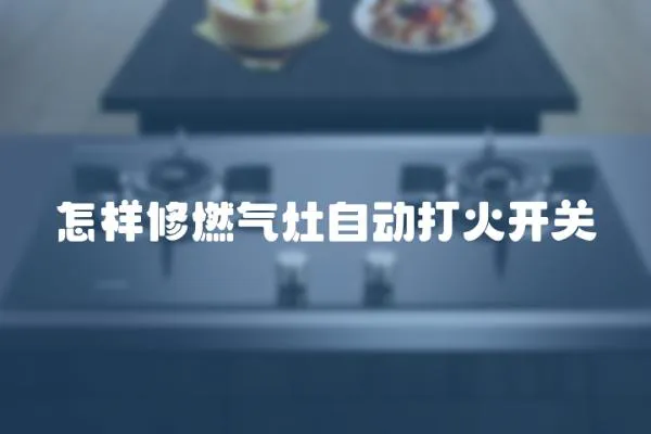 怎樣修燃氣灶自動打火開關