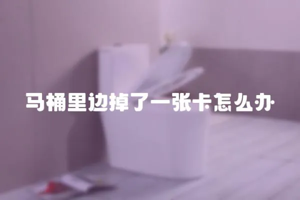 馬桶里邊掉了一張卡怎么辦