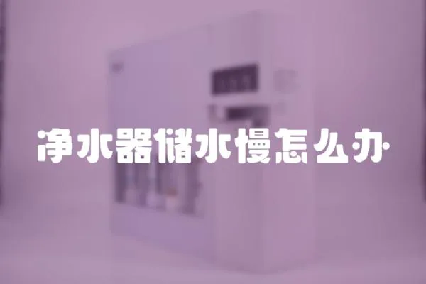 凈水器儲水慢怎么辦