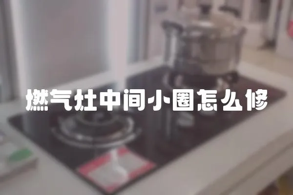 燃?xì)庠钪虚g小圈怎么修