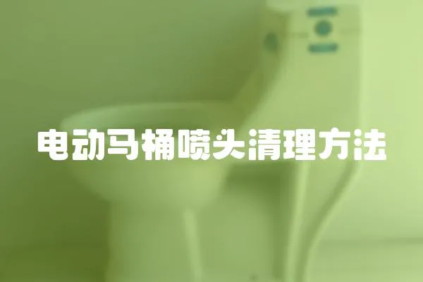 電動(dòng)馬桶噴頭清理方法