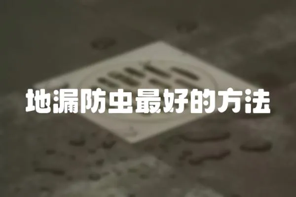 地漏防蟲(chóng)最好的方法