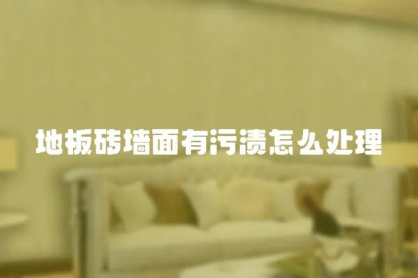 地板磚墻面有污漬怎么處理