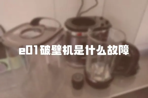 e01破壁機是什么故障