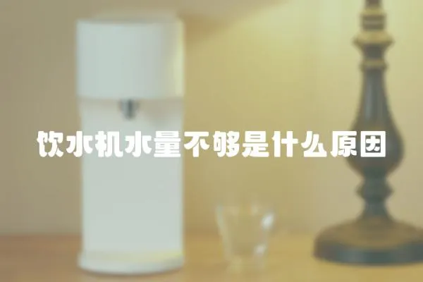 飲水機水量不夠是什么原因