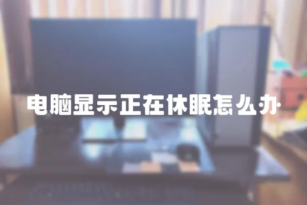 電腦顯示正在休眠怎么辦