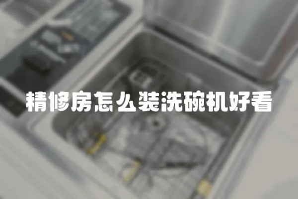 精修房怎么裝洗碗機好看