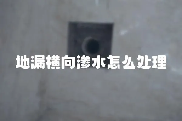 地漏橫向滲水怎么處理