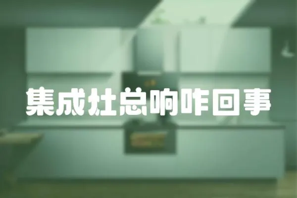 集成灶總響咋回事