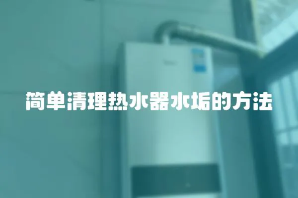 簡單清理熱水器水垢的方法