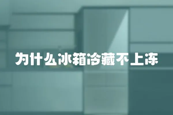 為什么冰箱冷藏不上凍