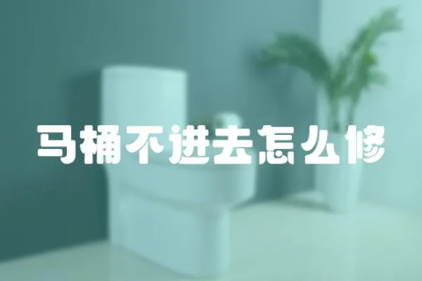 馬桶不進去怎么修