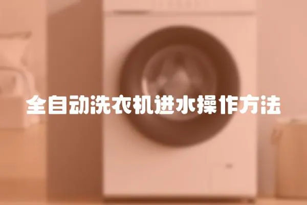 全自動洗衣機進水操作方法