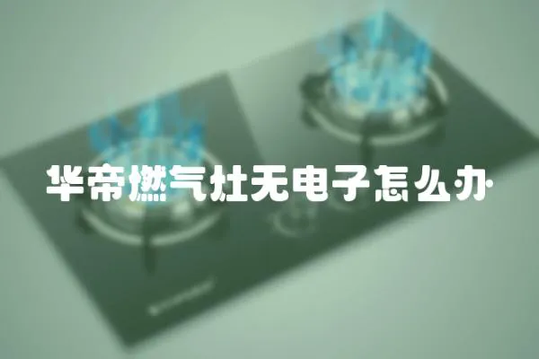 華帝燃氣灶無電子怎么辦