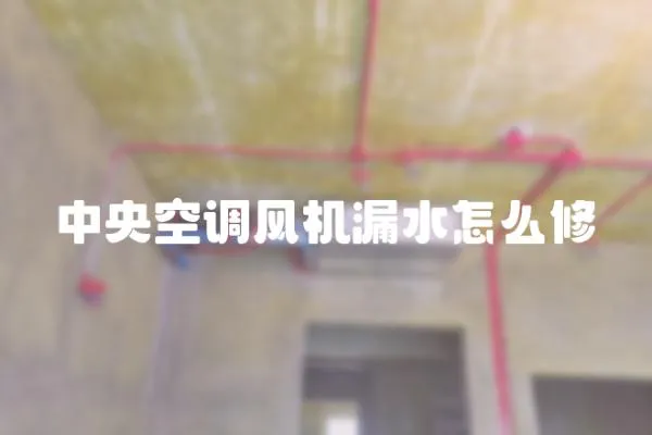中央空調(diào)風(fēng)機(jī)漏水怎么修