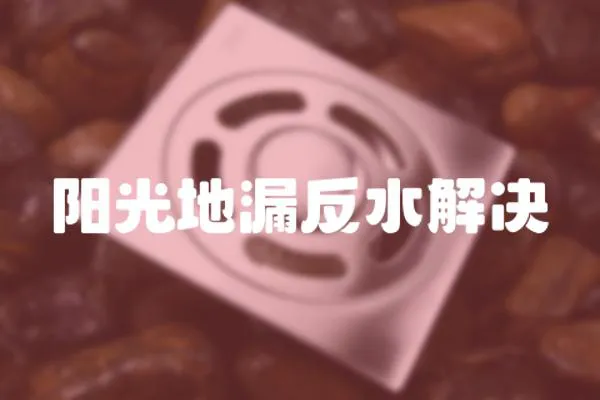 陽光地漏反水解決