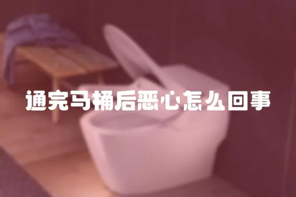通完馬桶后惡心怎么回事