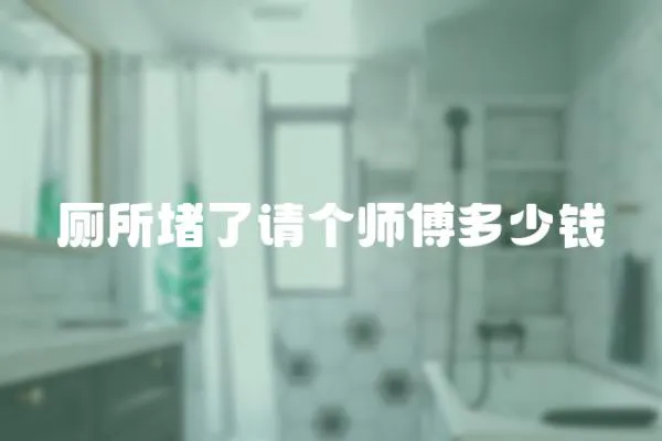 廁所堵了請個師傅多少錢