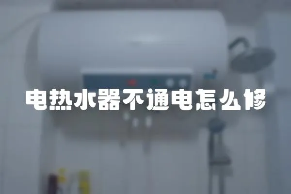 電熱水器不通電怎么修