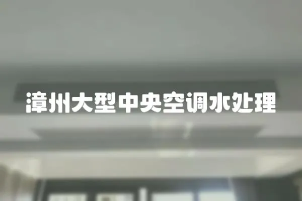 漳州大型中央空調水處理