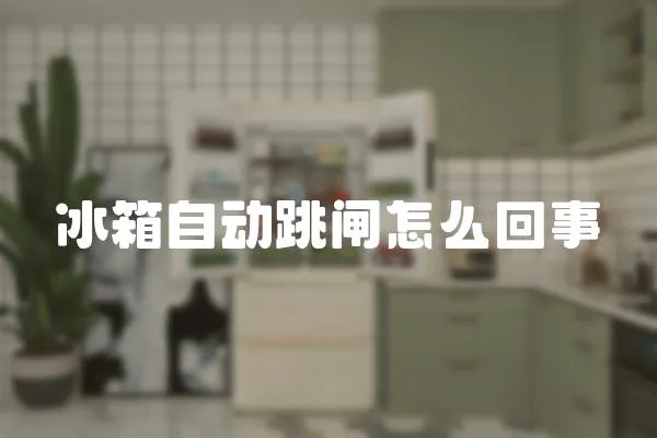 冰箱自動跳閘怎么回事