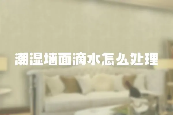 潮濕墻面滴水怎么處理