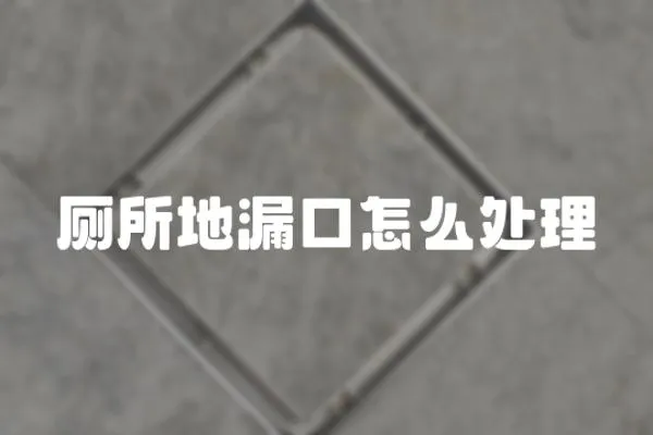 廁所地漏口怎么處理