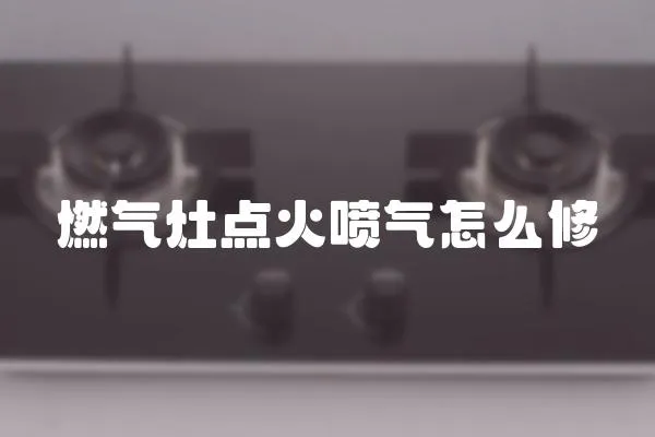 燃氣灶點火噴氣怎么修