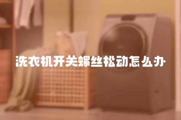 洗衣機開關螺絲松動怎么辦