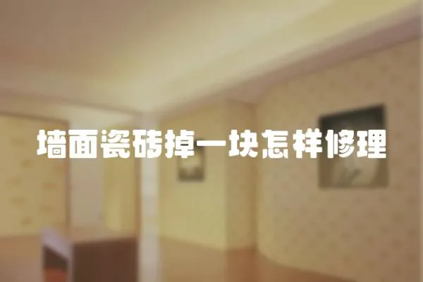 墻面瓷磚掉一塊怎樣修理
