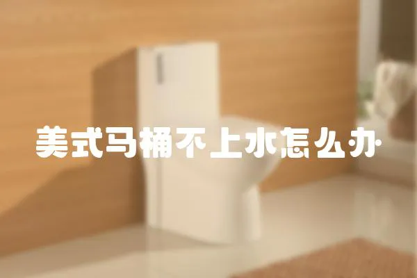 美式馬桶不上水怎么辦