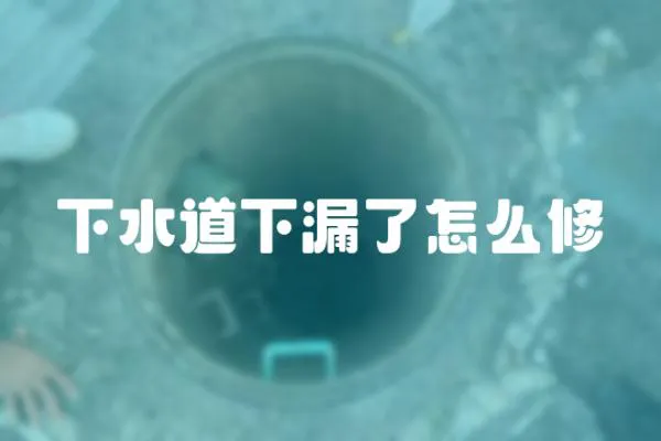 下水道下漏了怎么修