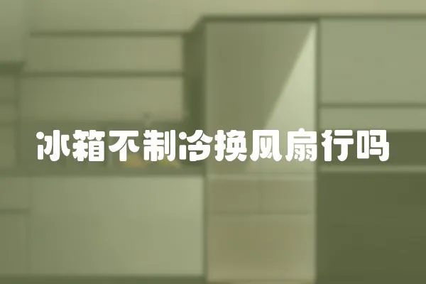 冰箱不制冷換風扇行嗎
