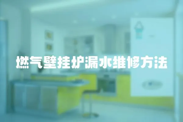 燃氣壁掛爐漏水維修方法