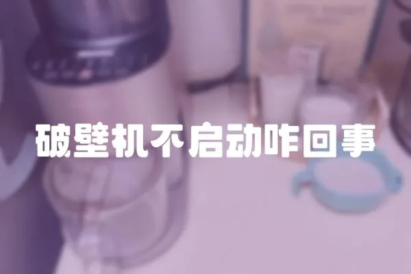 破壁機不啟動咋回事