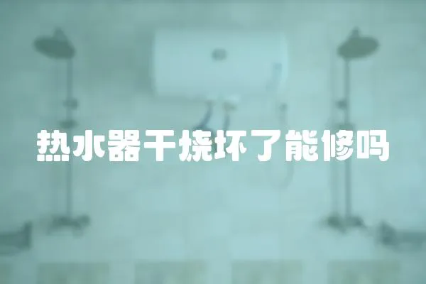 熱水器干燒壞了能修嗎