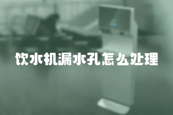 飲水機(jī)漏水孔怎么處理