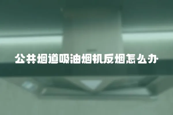 公共煙道吸油煙機反煙怎么辦