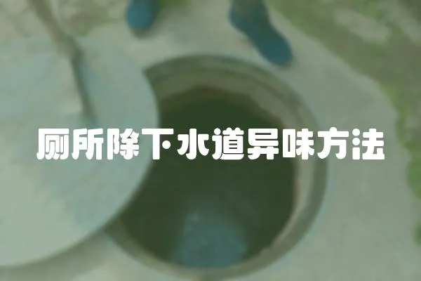 廁所除下水道異味方法