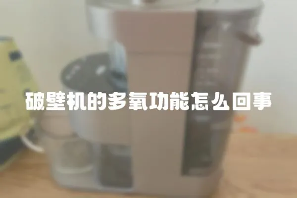 破壁機的多氧功能怎么回事