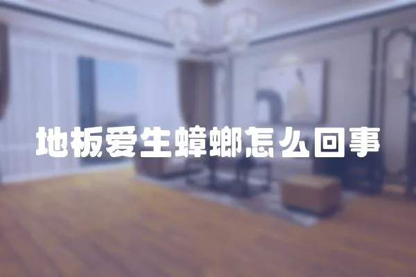 地板愛生蟑螂怎么回事