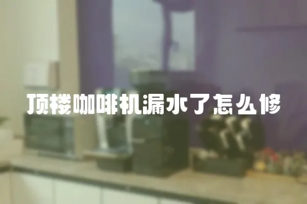頂樓咖啡機漏水了怎么修