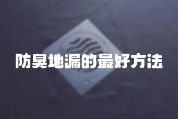 防臭地漏的最好方法